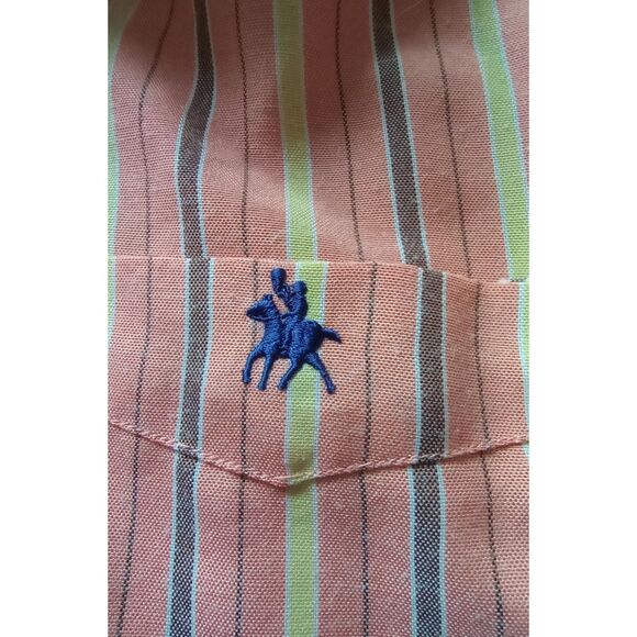 Oxford Men's Size XXL Pinstripe, Short Sleeved Top - Picture 3 of 8